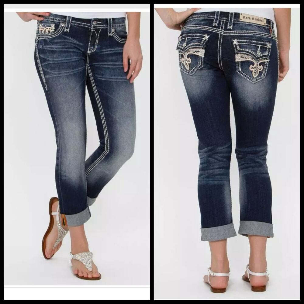 Rock Revival Women's Avery Easy Capri/Cropped Jeans 31x29